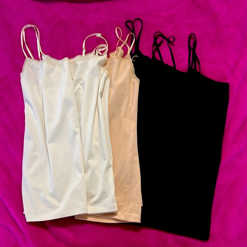 Bundle of six (6) VGUC Ann Taylor layering camis sz M